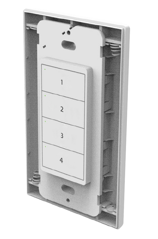 WS-NC08-N2-0A6 - Atom In-Wall Battery Powered Switch 4 Button