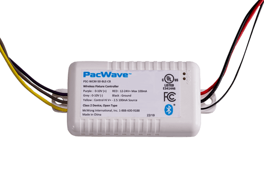PSC-WCM-50-BLE-CB - McWong Casambi Mesh Fixture Controller, 12-24VDC, Single Channel 0-10 Volt Dimming,